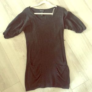 Dark grey sweater dress